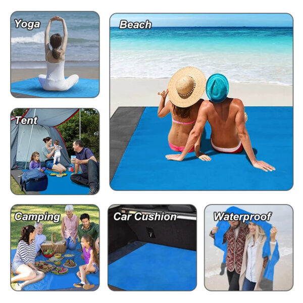 Waterproof Beach Blanket - Portable Outdoor Picnic Mat, Camping Ground Mattress & Sleeping Pad by PACOONE - Image 12